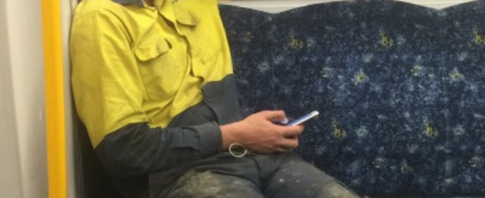 gorgeous tall blonde trade manspreading