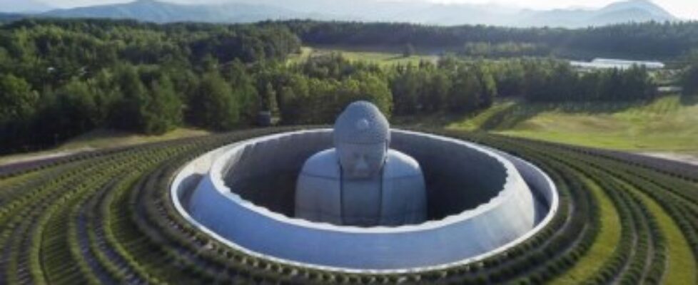 a hidden buddha surrounded by a hill of 150000