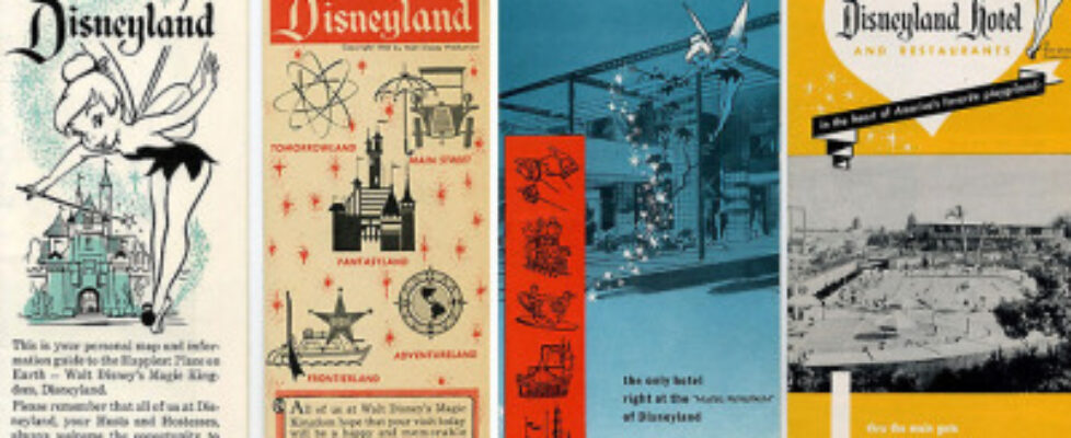 disneyland maps brochures circa 1950 1960s