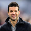 michael ballack looks on prior to the dfb cup