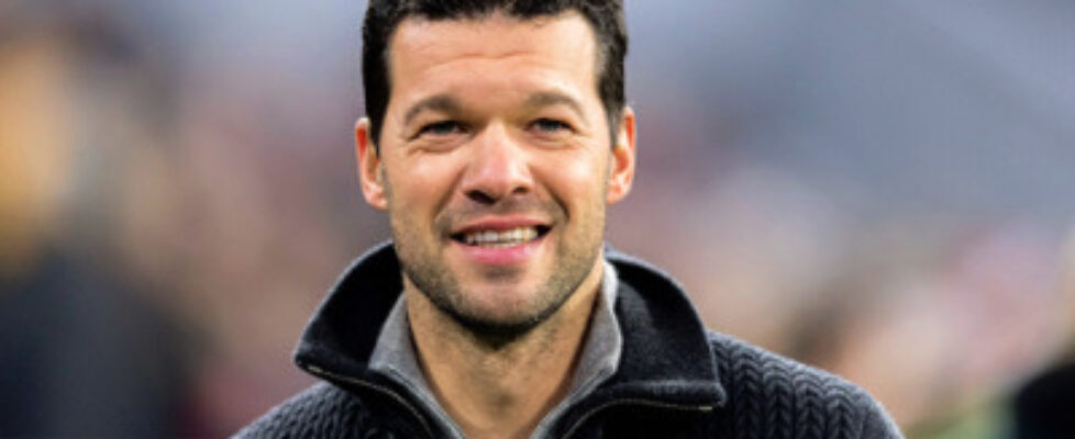 michael ballack looks on prior to the dfb cup