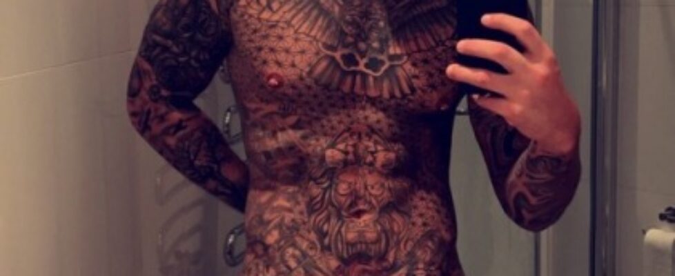 tattooed stud former x factor contestant ellis