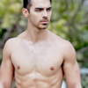 joe jonas showing off his insane body while going