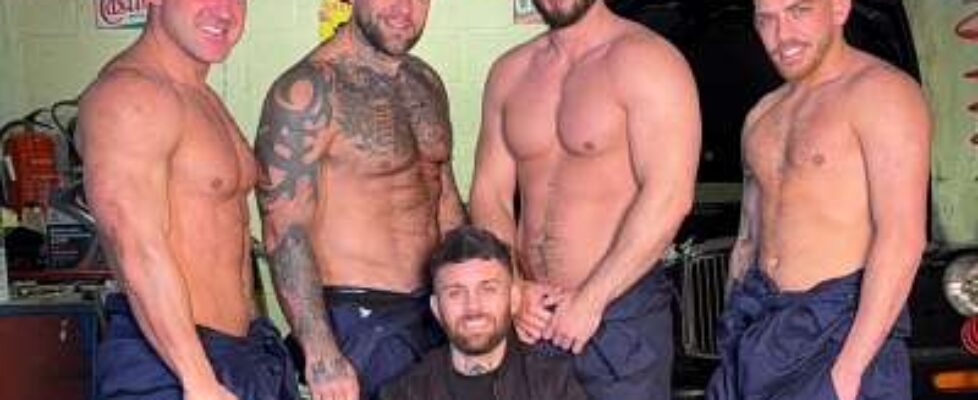 Andy lee group suck with ryan lee, troywhiteuk, cruzlondonxxx and bigstevesworld