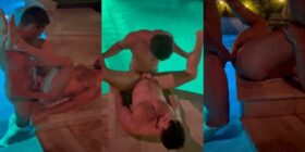 Whattheefffans late night fuck in the pool