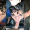 Sub gets face fucked on the side of the road